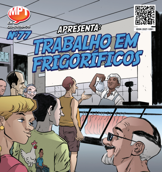 Quadrinho TRABALHO EM FRIGORÍFICO 